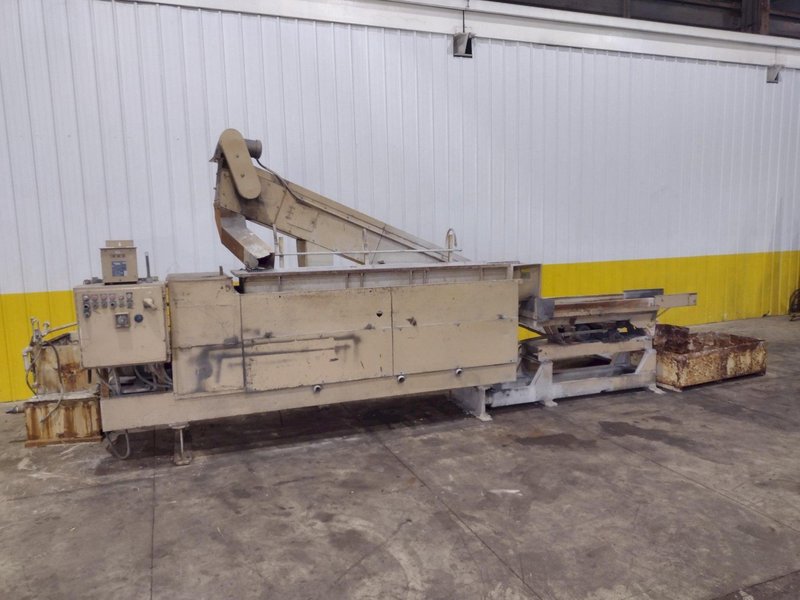 17 CUBIC FT ALMCO MODEL #V-16TF TUB TYPE VIBRATORY FINISHER W/ CONVEYOR LOAD &amp; SHAKER TABLE: YOBRO #25321