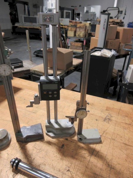 Digital and Dial Height Stands10-12", Mitutoyo and Scher Tumico **Uknown Working Order**- Auction Item