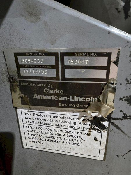 CLARKE 505-230 LP FLOOR SCRUBBER USED SLIGHT DAMAGE