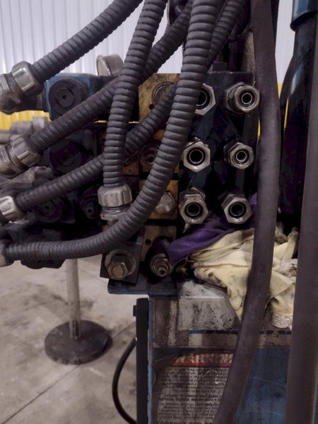 72" WIDE BEAM ENERPAC HYDRAULIC CLAMPING FIT-UP TACKING PRESS, FOR WELDING I-BEAMS: STOCK #20541