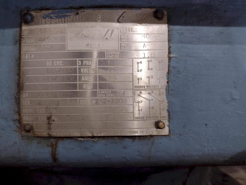 36&quot; X 50 HP MATTISON ROTARY SURFACE GRINDER: STOCK #23504