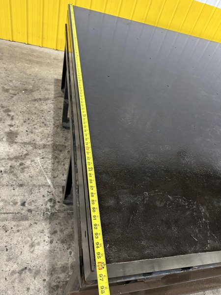 96&quot; X 96&quot; STEEL LAYOUT TABLE / PLATE ON HEAVY DUTY STORAGE RACK BASE: STOCK #11026
