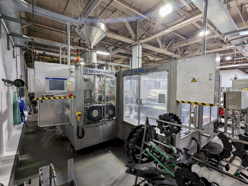 Krones Mecafill 40-Head Rotary Bottle Filler with Variojet Rinser – 2002 – High-Speed Bottling