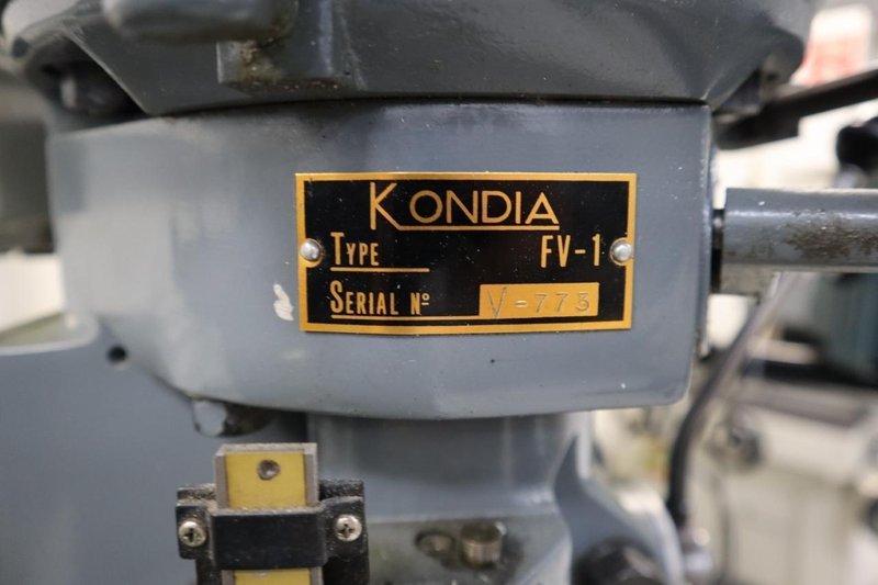 Clausing Kondia 9"x48" Knee Mill, Acu-Rite Millrite 2-Axis DRO, Quill Feed, X-Axis Servo Power Feed- Auction Item