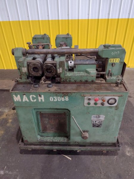 1981 KBC LIAN FENG MODEL #LF-40 2 DIE THREAD ROLLER IN-FEED &amp; THRU-FEED: STOCK #19189