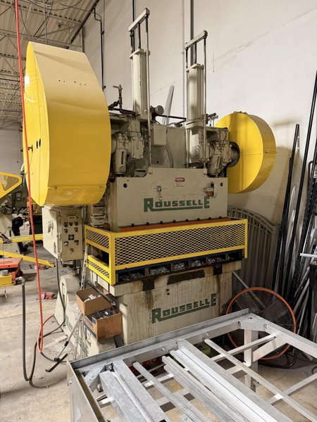 80 TON ROUSSELLE 8B60 STRAIGHT SIDE MECHANICAL PRESS. STOCK # 0759526