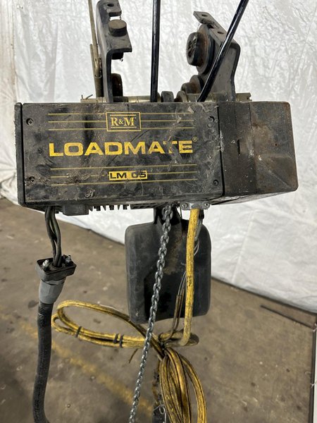 1/2 TON R&amp;M LOADMATE POWERED CHAIN FALL HOIST. STOCK # 1157522
