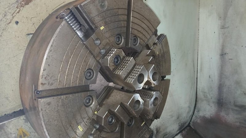 37.4″ x 156″ Hankook Protec 9NC 10″ Spindle Bore, Dual Chucks, 2006 – Chip Conveyor, 8 Station Turret