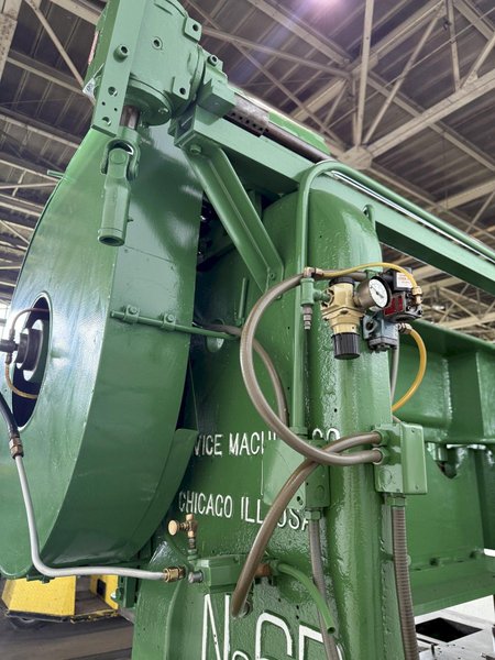 60 TON ROUSSELLE MODEL 6B DOUBLE-CRANK GAP FRAME PRESS. STOCK # 0235625.