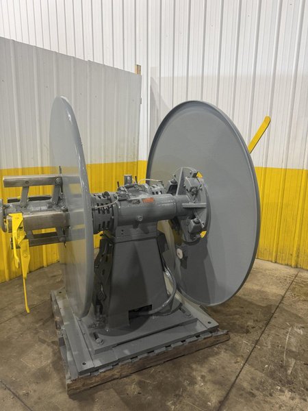 4,000 LBS x 12" x 60" LITTELL MODEL #40-12 DOUBLE END AUTO CENTERING UNCOILER COIL REEL: YOBRO #24308