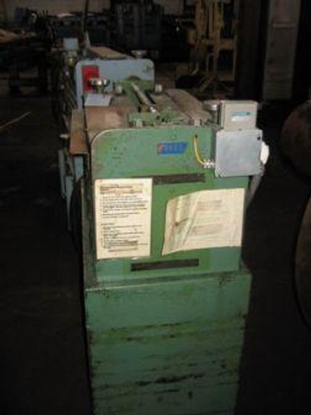 GAUER No. 6H20NC 20&quot; THRU-FEED COIL STRIP EDGE DEBURRING MACHINE