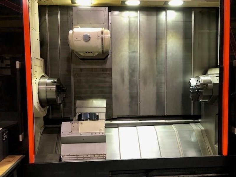 Mazak Integrex e-420H-ST, Multi Axis Lathe, 2016 – 15″ Kitagawa Chucks, 5.19″ Bore, Lower Turret, Chip Conveyor, Mist Collector, Through-Spindle Coolant, Renishaw Probe, 80 ATC