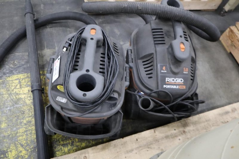 Rigid 4 Gallon Portable Vacuums, 5hp (2cs)- Auction Item