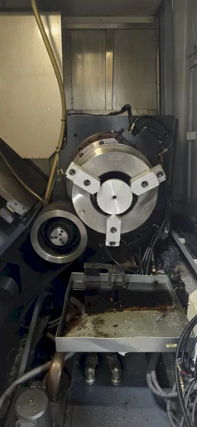 2013 MIGHTY VT40B+M/2000 CNC LATHE CAXIS LIVE TOOLING WITH 7.4" BAR CAPACITY &amp; (2) 24" CHUCKS