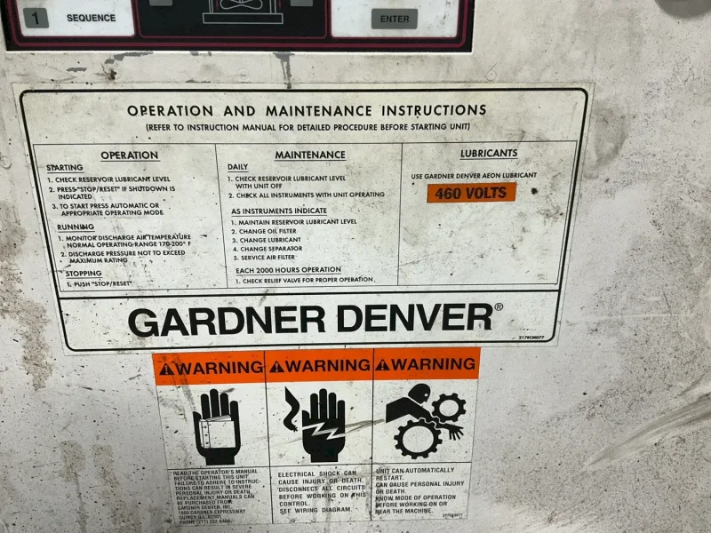 GARDNER DENVER AIR COMPRESSOR  -  EBH99G