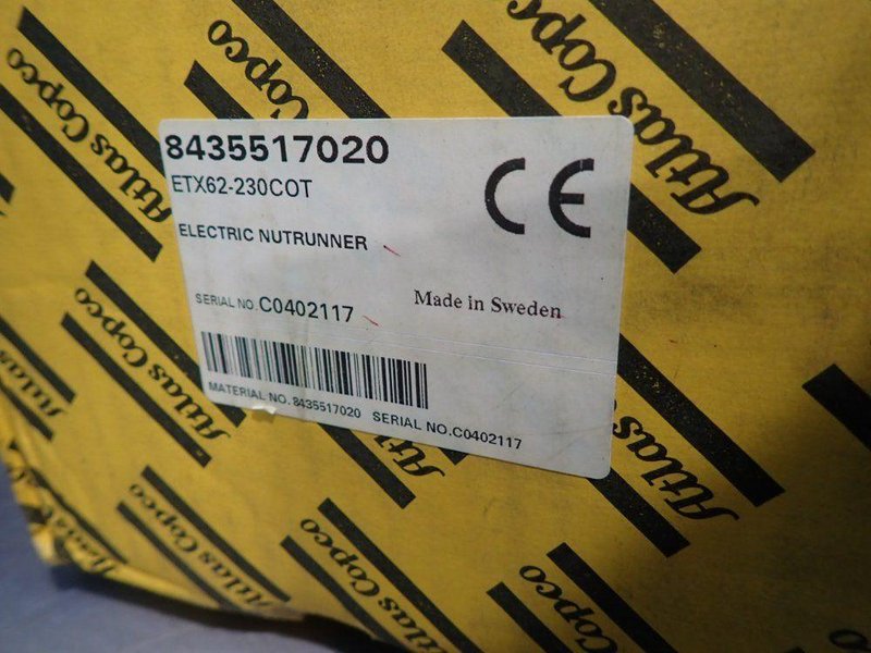 ATLAS COPCO ELECTRIC NUTRUNNER   -  8435517020 / ETX62-230COT