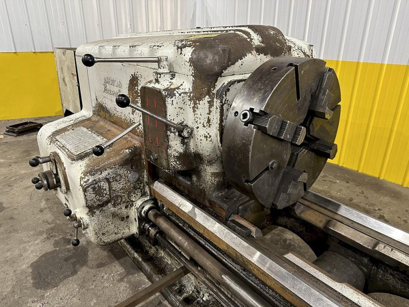 32" X 168" AMERICAN PACEMAKER HEAVY DUTY ENGINE LATHE, 3" HOLE: STOCK #20075