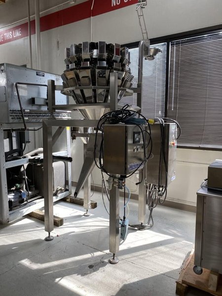 WeighPack PrimoCombi 14-Head Combination Scale with Dual Discharge – Stainless, Complete with Syntron Feeder