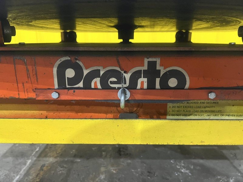 3,000 LB PRESTO MODEL XL36-30 HYDRAULIC POWER SCISSOR LIFT TABLE 110V: STOCK #20211