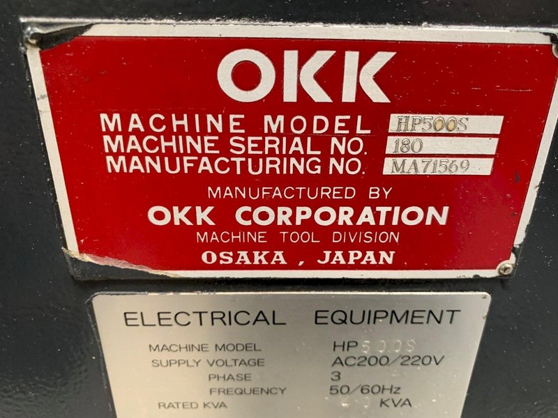 OKK HP-500S Horizontal Machining Center