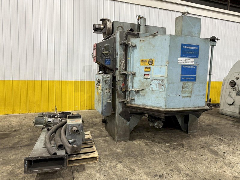 72” TABLE PANGBORN MODEL LK ROTOBLAST SHOT BLAST MACHINE: YOBRO #24357