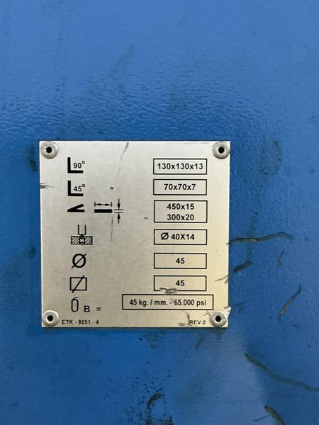 88 TON KNUTH MODEL #HPS 80/150 HYDRUALIC IRONWORKER 2012 : YOBRO #25332