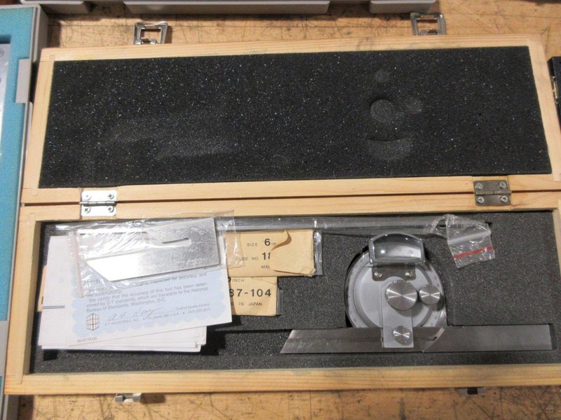 Mitutoyo, Starrett and Other Precision Protractors and Squares- Auction Item