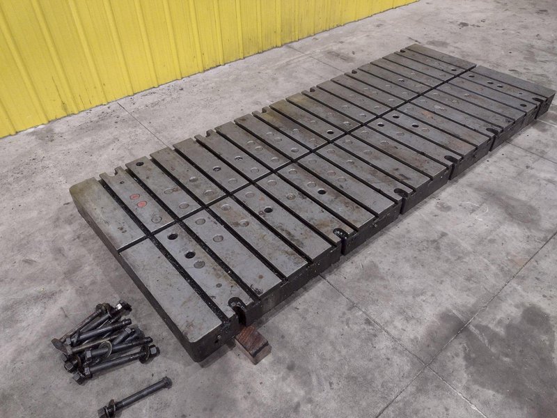 120&quot; X 48&quot; X 6&quot; T-SLOTTED PRESS BOLSTER PLATE: STOCK #22522