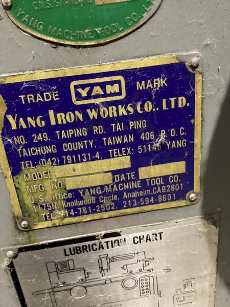 YANG IRON YAM-GU27-100H CYLINDRICAL GRINDER USED