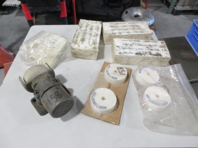 Norton Brake Controlled Truing Device with Spare Wheels and Rectangular Deburring Stones- Auction Item