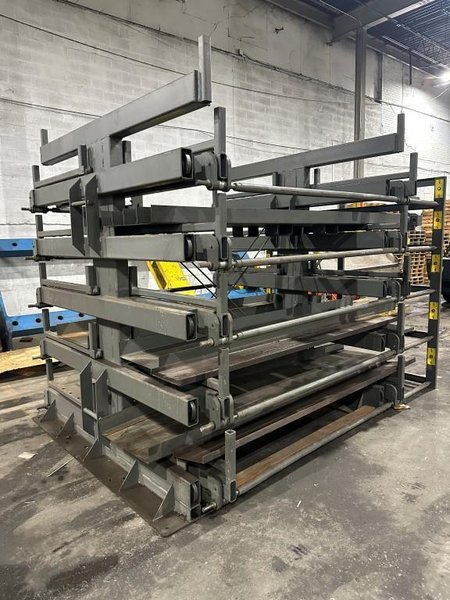 Steel Storage Systems “Spacesaver” Model 5T-2G-36R-12'’ Roll-Out Cantilever Rack System
