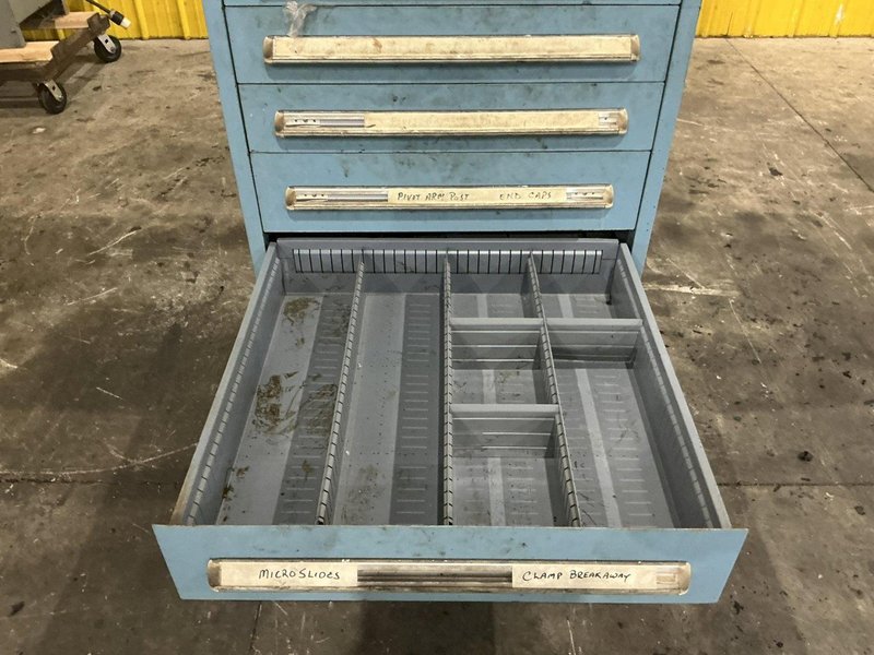 11 DRAWER STANLEY VIDMAR 28" X 30" X 59" TOOL &amp; PARTS STORAGE CABINET: YOBRO #25961