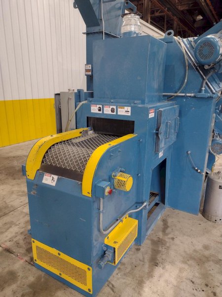 4 WHEEL X 18" VIKING MODEL #MP1809P CHAIN MESH BELT DE-FLASHING / SHOT BLAST MACHINE: STOCK #21636