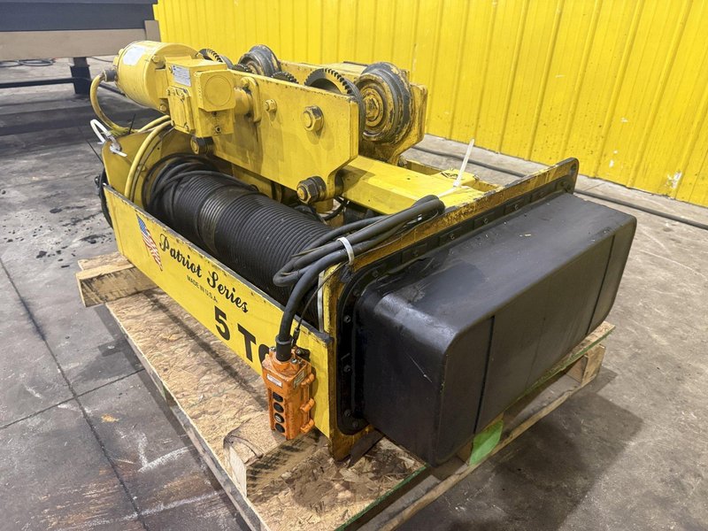 5 TON YALE PATRIOT SERIES 2000 UNDERHUNG CRANE HOIST WITH POWER TROLLEY : YOBRO #25281