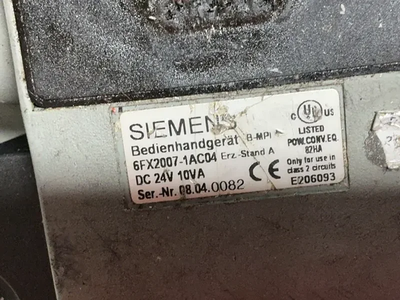 SIEMENS HANDHELD TERMINAL/MANUAL GENERATOR PENDANT   -  6FX2007-1AC04