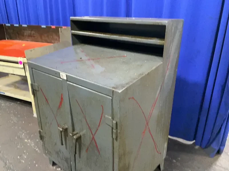 STRONG HOLD 28” X 36” / 3 SHELVES FOREMANS CABINET DESK