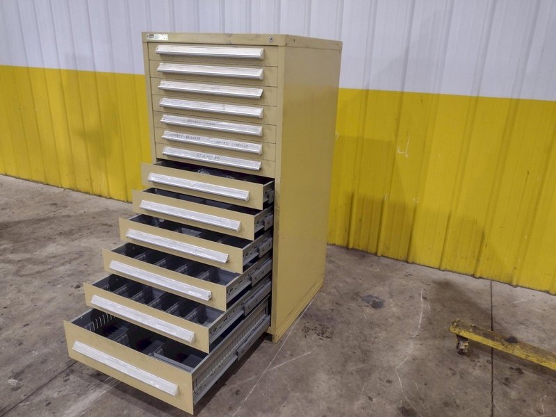 13 DRAWER STANLEY VIDMAR PARTS CABINET 30" X 27.5"X 60" : YOBRO 25551