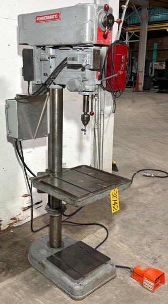 20" Powermatic Single Spindle Drill 1200, V-Speed, 3 M.T., 22" x 19" Tbl., 1 HP