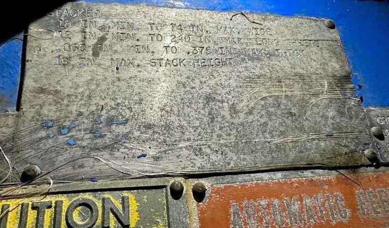 Stacker, Automatic Feed, 72&quot; x 0.375&quot;