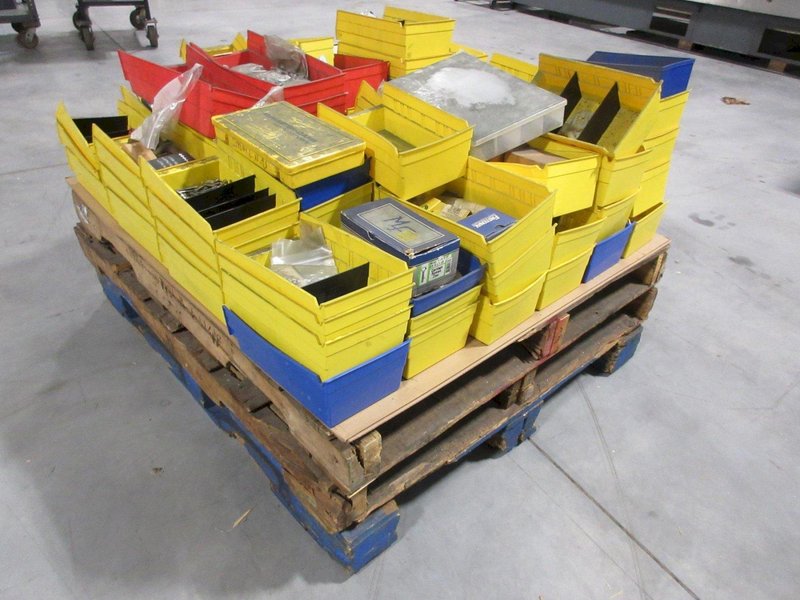 Hardware and Fasteners in Plastic Bins, Various Types, Nuts and Bolts, Screws, Plastic Plumbing Fittings, Threaded Rod, Set Screws- Auction Item