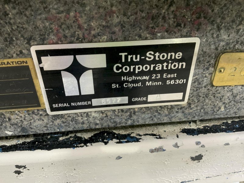 48" X 60" X 9" TRU-STONE GRADE A BLACK GRANITE SURFACE PLATE: STOCK #81368