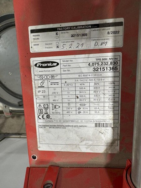 2021 ABB MODEL #IRB 4600 ROBOT WELDING SYSTEM WITH PRESTON EASTIN WELDING FIXTURE: STOCK 21175