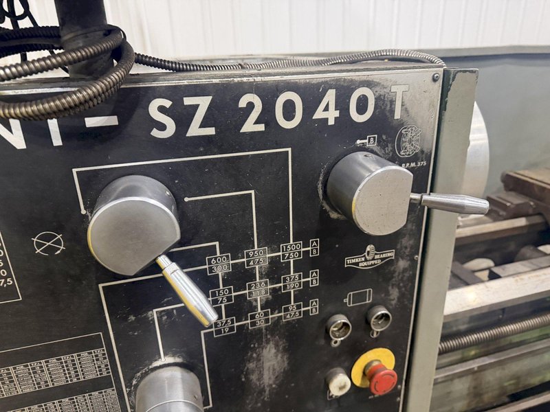 20" X 40" NARDINI MODEL #SZ2040T ENGINE LATHE 3-1/8" HOLE: YOBRO #24608
