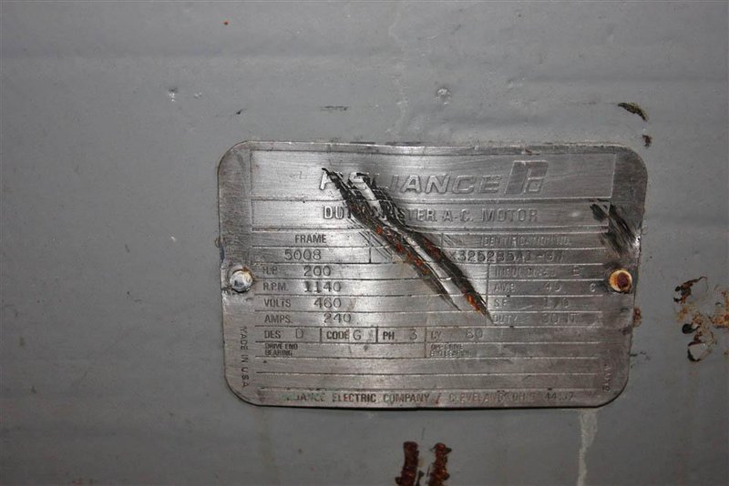 200 HP RELIANCE DUTY MASTER A C DRIVE MOTOR: STOCK #55308