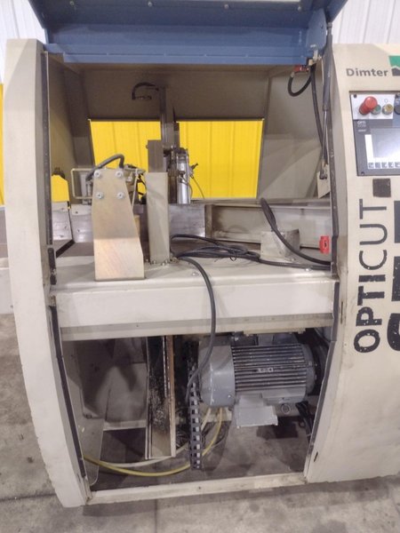 6" HIGH X 14" WIDE DIMTER  OPTICUT MODEL #S75 CROSS-CUT AUTOMATIC WOOD SAW, NEW 2003: STOCK #22923