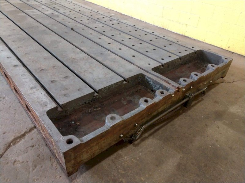 6.5' (80") x 22' (264")  T SLOTTED FLOOR PLATE PLANER TABLE: STOCK #13637