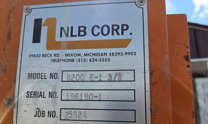 200 HP NATIONAL LIQUID BLASTING (NLB) MODEL 8200-E-1-3/8 HIGH PRESSURE WASHER: YOBRO #24595