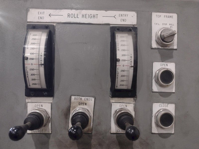 60" X .057" HERR-VOSS MODEL #66/1.156-19/9 4-HIGH BACKED UP PRECISION COIL LEVELER: YOBRO #25004