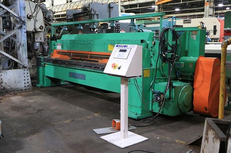 1/4" X 10' WYSONG MECHANICAL POWER SQUARING SHEAR MODEL 1025