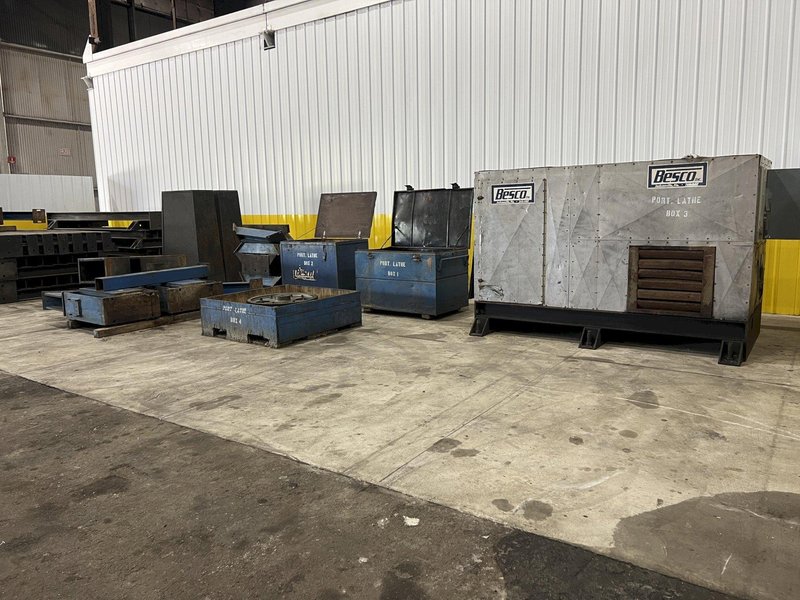 78" X 50' BESCO PORTABLE LATHE, ONSITE TURBINE WORK: STOCK #20735